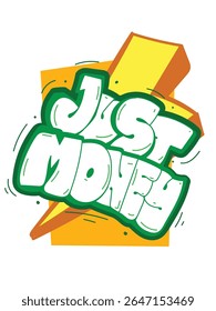 just money doodle pop art background vector design