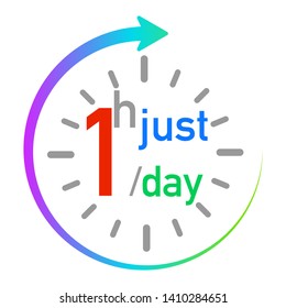 just one hour per day for health vector