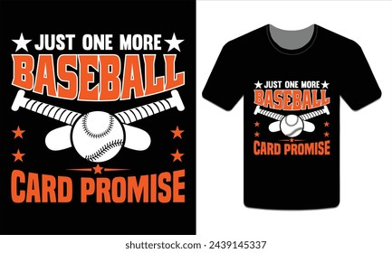 Solo una promesa más de tarjeta de béisbol, diseño de camiseta de béisbol Vector Art