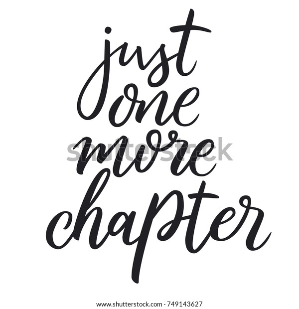 Download Just One More Chapter Vector Text 스톡 벡터(로열티 프리) 749143627