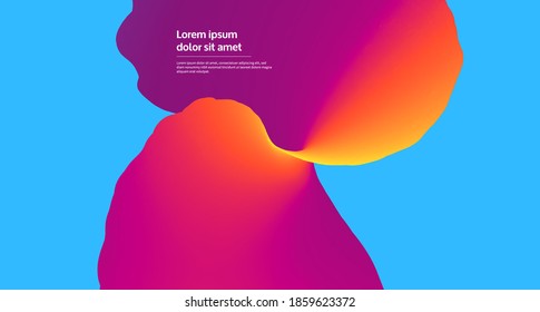 Just one petal. Abstract background with dynamic effect. Creative design poster with vibrant gradients. Vector Illustration for advertising, marketing or presentation. Mobile screen.
