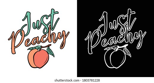 Just Peachy Printable Vector Illustration