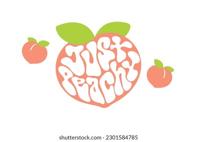 Just peachy. V Creative abstract artwork .Template for card, poster, banner, print for t-shirt, pin, badge, patch.
