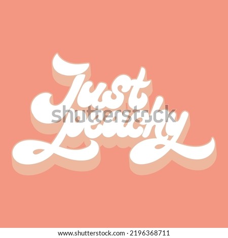 Just peachy. Vector hand drawn minimalistic lettering. Creative abstract artwork . Template for card, poster, banner, print for t-shirt, pin, badge, patch.
