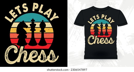Just Play Chees Funny Chess Player Retro Vintage Chess Board T-shirt Design svg