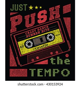 just push tee graphic