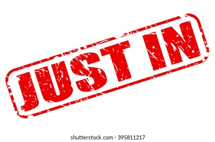 JUST IN RED STAMP TEXT ON WHITE