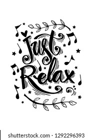 Just relax hand lettering
