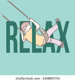 just relax and play swing illustration