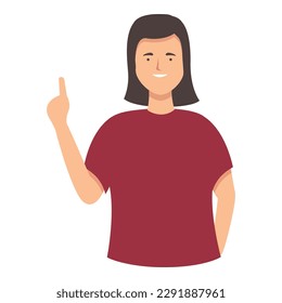 Just remember this icon cartoon vector. People talk. Woman character