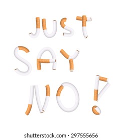 just say no cigarette text