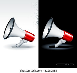 Just set of realistic megaphones