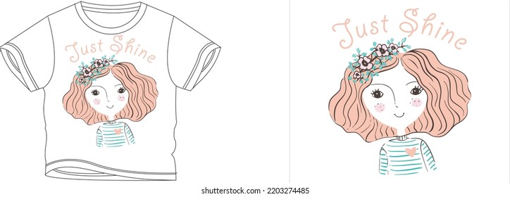 Just shine t-shirt design background color is a white and t-shirt color is a white beautiful color and beautiful design