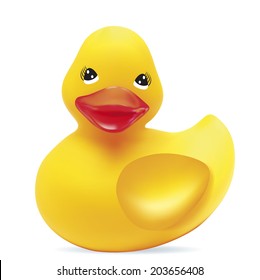 Just a simple happy little rubber duck for fun bath time! EPS-10
