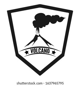 just a simple volcano emblem vector