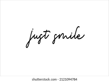 just smile hand drawn design vector