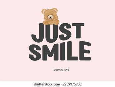 just smile vector hand drawn design