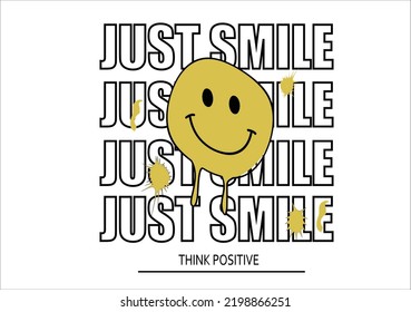 just smile yellow icon think positive grunge urban 