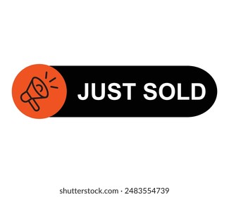 Just Sold badge. Just Sold label. Vector illustration. sold button