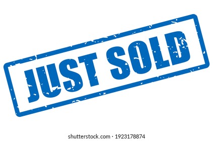 Just sold ink rectangle stamp on white background