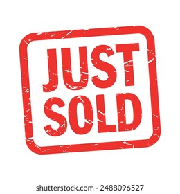 `Just sold, red rubber stamp