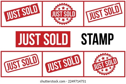 Just Sold Rubber Stamp set Vector
