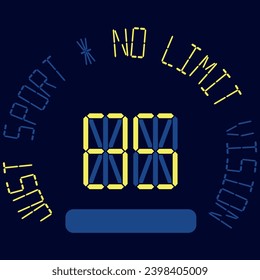 Just Sport no Limit Vision modern and stylish typography slogan. Colorful abstract design with lines style. Vector illustration for print tee shirt, background, apparels, typography, poster and more.