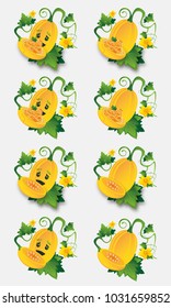 Just a squash with funny face and shadow or without it. 