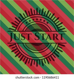 Just Start christmas emblem.