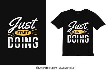 just start doing typography t shirt design.