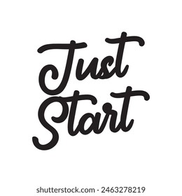 Just start text on white background.