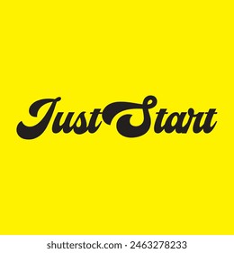Just start text on yellow background.