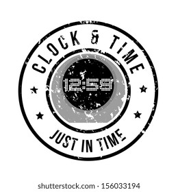 just in time design  over white background vector illustration 
