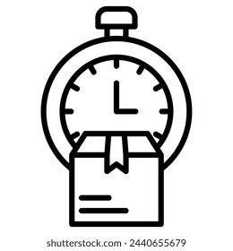 Just In Time icon line vector illustration