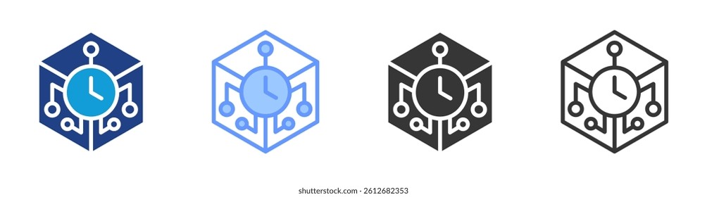 Just In Time icon set multiple style collection