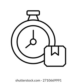 Just In Time-Symbol auf weißem Hintergrund, Vektorgrafik