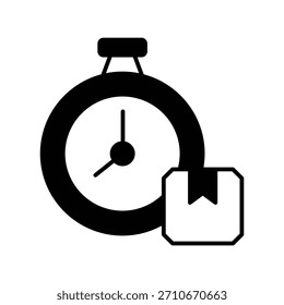 Just In Time-Symbol auf weißem Hintergrund, Vektorgrafik