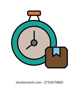 Just In Time icon with white background vector stock illustration