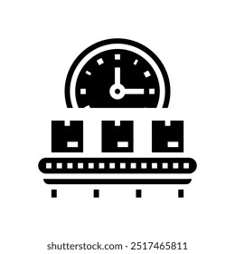 just in time production modern business glyph icon vector. just in time production modern business sign. isolated symbol illustration