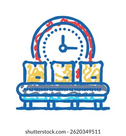 just in time production modern business doodle icon sketch vector. just in time production modern business sign. isolated symbol illustration
