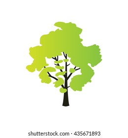 Just a tree vector illustration isolated on white background.