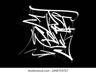 JUST WALK word graffiti tag style