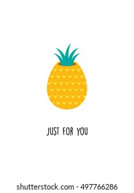 just for you card with plant graphic
