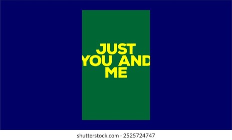 Just you and me Book Cover Design Vector Artworks