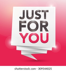 JUST FOR YOU, poster design element