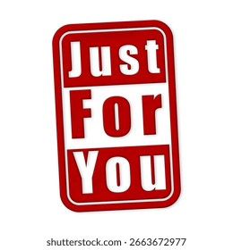 just for you text sign element for social media
