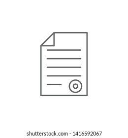 Justice agreement outline icon. Elements of Law illustration line icon. Signs, symbols and vectors can be used for web, logo, mobile app, UI, UX