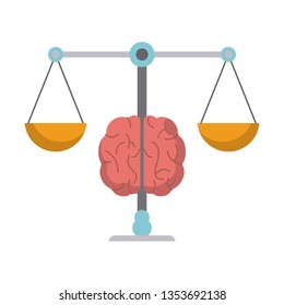 Justice Balance Brain Symbol Stock Vector (Royalty Free) 1353692138 ...