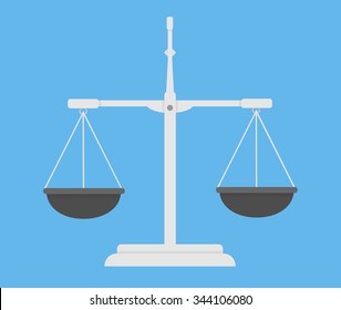 Justice balance. Flat style