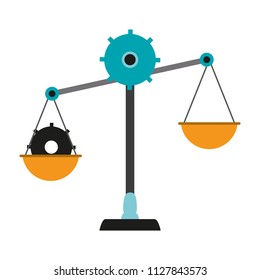 Justice balance with gears